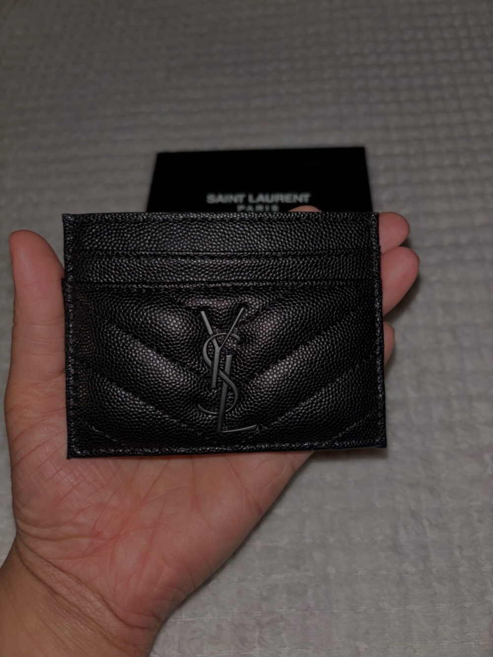 & Other Stories Black Quilted Card Holder